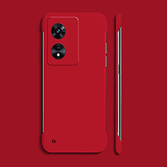 Coque Plastique Rigide Etui Housse Mat Sans Cadre pour Oppo A78 4G Rouge