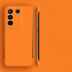 Coque Plastique Rigide Etui Housse Mat Sans Cadre pour Vivo V27 Pro 5G Orange