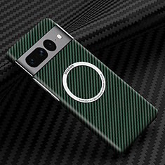 Coque Plastique Rigide Etui Housse Mat Serge avec Mag-Safe Magnetic Magnetique pour Google Pixel 7 Pro 5G Vert