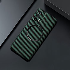 Coque Plastique Rigide Etui Housse Mat Serge avec Mag-Safe Magnetic Magnetique pour Realme GT Neo 2T 5G Vert