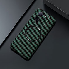 Coque Plastique Rigide Etui Housse Mat Serge avec Mag-Safe Magnetic Magnetique pour Xiaomi Mi 13T Pro 5G Vert