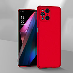 Coque Plastique Rigide Etui Housse Mat YK3 pour Oppo Find X3 Pro 5G Rouge