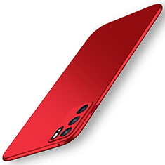 Coque Plastique Rigide Etui Housse Mat YK5 pour Oppo Reno6 5G Rouge