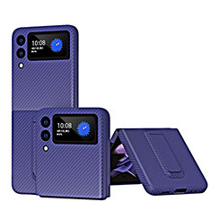Coque Plastique Rigide Etui Housse Mat ZL2 pour Samsung Galaxy Z Flip3 5G Bleu