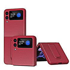 Coque Plastique Rigide Etui Housse Mat ZL2 pour Samsung Galaxy Z Flip3 5G Rouge