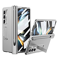 Coque Plastique Rigide Etui Housse Mat ZL5 pour Samsung Galaxy Z Fold5 5G Argent