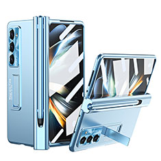 Coque Plastique Rigide Etui Housse Mat ZL5 pour Samsung Galaxy Z Fold5 5G Bleu