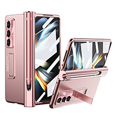 Coque Plastique Rigide Etui Housse Mat ZL5 pour Samsung Galaxy Z Fold5 5G Or Rose