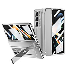 Coque Plastique Rigide Etui Housse Mat ZL7 pour Samsung Galaxy Z Fold5 5G Argent