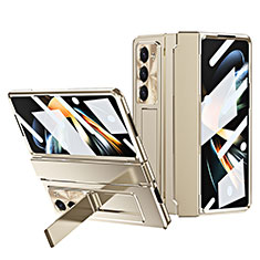 Coque Plastique Rigide Etui Housse Mat ZL7 pour Samsung Galaxy Z Fold5 5G Or