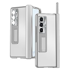 Coque Plastique Rigide Etui Housse Mat ZL9 pour Samsung Galaxy Z Fold5 5G Argent