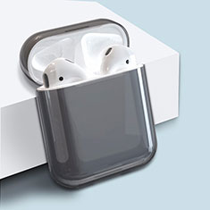 Coque Plastique Rigide Etui Housse pour Boitier de Charge de Airpods Mat Gris Fonce