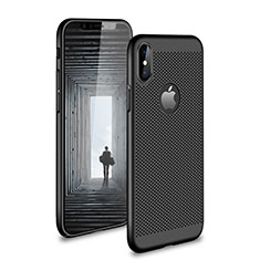 Coque Plastique Rigide Mailles Filet H01 pour Apple iPhone Xs Noir