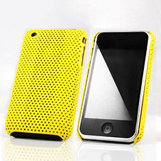 Coque Plastique Rigide Mailles Filet pour Apple iPhone 3G 3GS Jaune