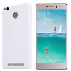 Coque Plastique Rigide Mailles Filet pour Xiaomi Redmi 3 High Edition Blanc