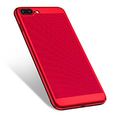 Coque Plastique Rigide Mailles Filet W01 pour Apple iPhone 7 Plus Rouge