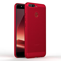 Coque Plastique Rigide Mailles Filet W01 pour Huawei Honor V9 Rouge