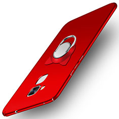 Coque Plastique Rigide Mat avec Support Bague Anneau A02 pour Huawei Honor 7 Lite Rouge