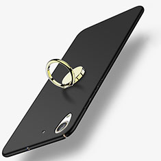 Coque Plastique Rigide Mat avec Support Bague Anneau A03 pour Huawei Honor 5A Noir