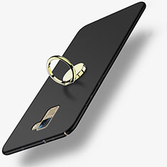 Coque Plastique Rigide Mat avec Support Bague Anneau A03 pour Huawei Honor 7 Dual SIM Noir
