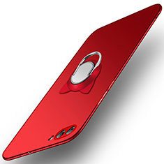 Coque Plastique Rigide Mat avec Support Bague Anneau A03 pour Huawei Honor V10 Rouge