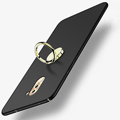 Coque Plastique Rigide Mat avec Support Bague Anneau A05 pour Huawei Mate 9 Lite Noir