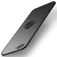 Coque Plastique Rigide Mat avec Support Bague Anneau Q03 pour Huawei Honor V10 Noir