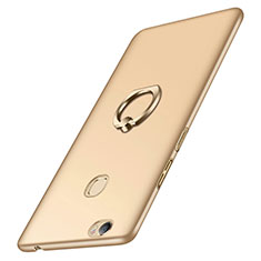Coque Plastique Rigide Mat et Support Bague Anneau pour Huawei Honor Note 8 Or