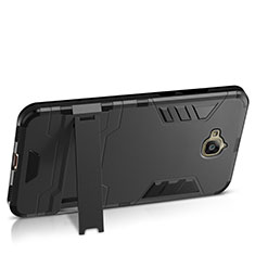 Coque Plastique Rigide Mat et Support pour Huawei Enjoy 5 Noir