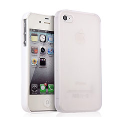 Coque Plastique Rigide Mat pour Apple iPhone 4 Blanc