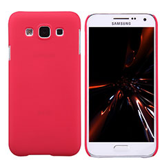 Coque Plastique Rigide Mat pour Samsung Galaxy E5 SM-E500F E500H Rouge