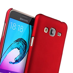 Coque Plastique Rigide Mat pour Samsung Galaxy J3 Rouge