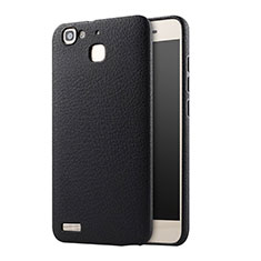 Coque Plastique Rigide Motif Cuir pour Huawei G8 Mini Noir