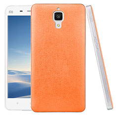 Coque Plastique Rigide Motif Cuir pour Xiaomi Mi 4 LTE Orange