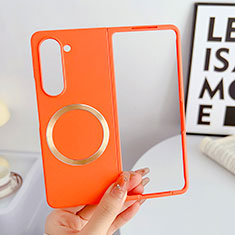 Coque Plastique Rigide Sans Cadre Etui Housse Mat avec Mag-Safe Magnetic Magnetique BH1 pour Samsung Galaxy Z Fold5 5G Orange