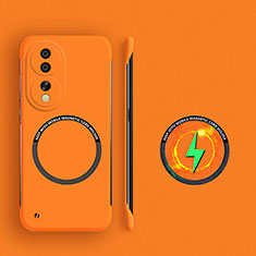 Coque Plastique Rigide Sans Cadre Etui Housse Mat avec Mag-Safe Magnetic Magnetique pour Huawei Honor 80 5G Orange