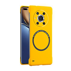 Coque Plastique Rigide Sans Cadre Etui Housse Mat avec Mag-Safe Magnetic Magnetique pour Huawei Honor Magic3 5G Jaune