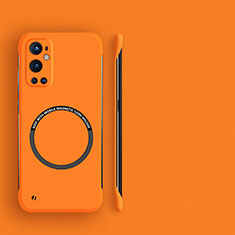 Coque Plastique Rigide Sans Cadre Etui Housse Mat avec Mag-Safe Magnetic Magnetique pour OnePlus 9 Pro 5G Orange