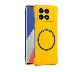 Coque Plastique Rigide Sans Cadre Etui Housse Mat avec Mag-Safe Magnetic Magnetique pour Xiaomi Redmi K70 Pro 5G Jaune