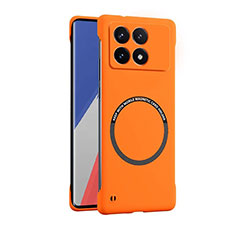 Coque Plastique Rigide Sans Cadre Etui Housse Mat avec Mag-Safe Magnetic Magnetique pour Xiaomi Redmi K70E 5G Orange