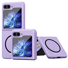 Coque Plastique Rigide Sans Cadre Etui Housse Mat avec Mag-Safe Magnetic Magnetique QH1 pour Samsung Galaxy Z Flip5 5G Violet