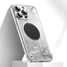 Coque Plastique Rigide Sans Cadre Etui Housse Mat avec Mag-Safe Magnetic Magnetique ZL1 pour Apple iPhone 13 Pro Max Argent