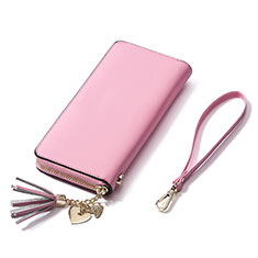 Coque Pochette Cuir Universel H24 pour Samsung Galaxy Fresh Trend Duos S7392 Rose