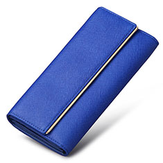 Coque Pochette Cuir Universel K01 pour Samsung Galaxy J7 Plus Bleu