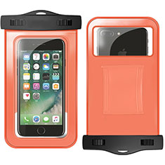 Coque Pochette Etanche Waterproof Universel W02 pour Accessories Da Cellulare Penna Capacitiva Orange