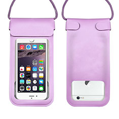 Coque Pochette Etanche Waterproof Universel W10 pour Accessories Da Cellulare Bastone Selfie Violet