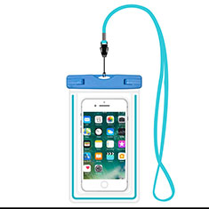 Coque Pochette Etanche Waterproof Universel W16 pour Accessories Da Cellulare Bastone Selfie Bleu Ciel