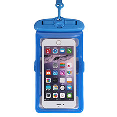 Coque Pochette Etanche Waterproof Universel W18 pour Accessories Da Cellulare Bastone Selfie Bleu