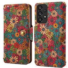 Coque Portefeuille Fleurs Livre Cuir Etui Clapet MT1 pour Samsung Galaxy A53 5G Mixte