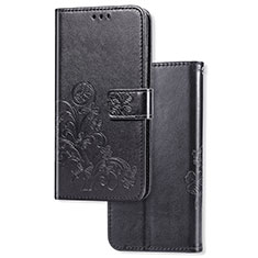 Coque Portefeuille Fleurs Livre Cuir Etui Clapet pour Huawei Y9 Prime (2019) Bleu